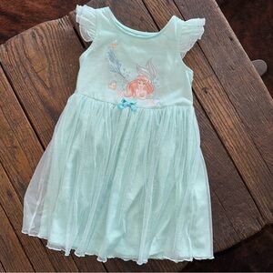 Disney Little Mermaid Nightgown Aqua Teal Girls Size 4 Pajamas PJ Dress